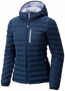 Mountain Hardwear - Women's Stretchdown Hooded Jacket Gr M;XL;XS blau/schwarz;schwarz