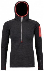 Ortovox - Women's Fleece Light Melange Zip Neck Gr L schwarz