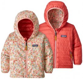 Patagonia - Baby Reversible Down Sweater Hoody - Daunenjacke Gr 3T rot/beige
