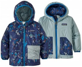 Patagonia - Kid's Reversible Puff-Ball Jacket Gr 18 Monate blau/grau