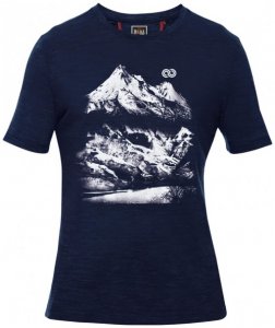 Rewoolution - Shadows Merino Graphic Tee S/S Gr L;M;S;XXL schwarz;blau/grau