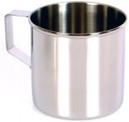 Basic Nature - Zebra Edelstahlbecher Gr 0,25 l grau