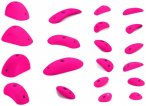 blue pill - Extrem Boulder - Klettergriffe Gr XS-XL rosa/weiß