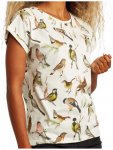DEDICATED - Women's T-Shirt Visby Autumn Birds - T-Shirt Gr M weiß