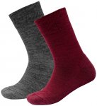 Devold - Kid's Daily Merino Medium Sock 2-Pack - Multifunktionssocken 31-34 rot