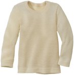 disana - Kid's Wabenstrick-Pullover - Wollpullover Gr 86/92 beige