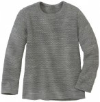 disana - Kid's Wabenstrick-Pullover - Wollpullover Gr 98/104 grau