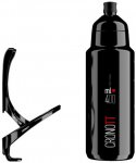 Elite - Flasche + Flachenhalter Crono TT - Flaschenhalter Gr 400 ml schwarz/grau