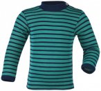 Engel - Baby-Shirt L/S geringelt - Merinounterwäsche Gr 110/116 türkis/blau