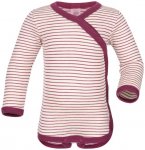 Engel - Kid's Baby-Wickelbody Langarm - Merinounterwäsche Gr 74/80 rosa