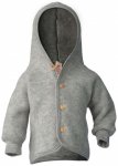Engel - Kinder Kapuzenjacke mit Holzknöpfen - Wolljacke Gr 74/80 grau