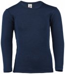 Engel - Kinder Unterhemd L/S - Merinounterwäsche Gr 164 blau