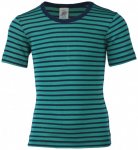 Engel - Kinder Unterhemd S/S - Merinounterwäsche Gr 176 türkis/blau