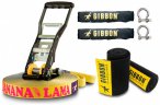 Gibbon Slacklines - Bananalama XL Treewear Set - Slackline Gr 25 m blau/gelb