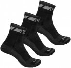 GripGrab - Merino Regular Cut 3-Pack - Radsocken 41-44 - M schwarz