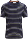 Icebreaker - Wave S/S Tee Stripe - Merinoshirt Gr M blau/ loden