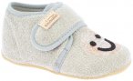 Living Kitzbühel - Kid's Babyklett Frottee Smiley - Hüttenschuhe 18 grau/beige