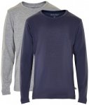 Minymo - Kid's Basic 34 -T-shirt L/S (2-pack) - Longsleeve Gr 122 blau