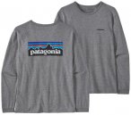 Patagonia - Women's L/S P-6 Logo Responsibili-Tee - Longsleeve Gr S grau