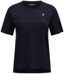 Peak Performance - Women's Trail Wool Blend S/S - Merinoshirt Gr L blau/schwarz