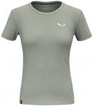 Salewa - Women's Eagle Minilogo AM T-Shirt - Merinoshirt Gr 42 grau
