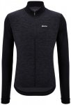 Santini - Pure Block Colour Thermal Cycling Jersey - Radtrikot Gr S schwarz
