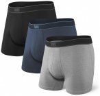 Saxx - Daytripper Boxer Brief Fly 3-Pack - Kunstfaserunterwäsche Gr XXL grau