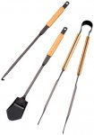Snow Peak - Fire Tool Set Pro - Werkzeugset schwarz/ wood