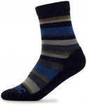 Stoic - Kid's Merino Trekking Crew Socks Stripes - Wandersocken 31-34 blau