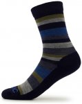 Stoic - Merino Trekking Crew Socks Stripes - Wandersocken 45-47 schwarz