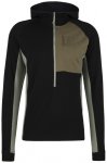 Stoic - Merino260 StadjanSt. 3/4 Zip w. Hood - Merinohoodie Gr XXL schwarz