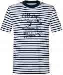 super.natural - Stripe Cote D'Azur Bio Jersey Tee - Merinoshirt Gr XL grau