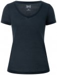super.natural - Women's Sierra 140 V Neck - Merinoshirt Gr L blau
