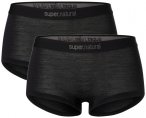 super.natural - Women's Tundra 175 Hipster 2 Pack - Unterhose Gr M schwarz