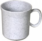 Waca - Melamin Henkelbecher - Geschirr Gr 400 ml grau/weiß