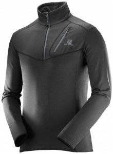Salomon - Discovery Halfzip - Fleecepullover Gr L schwarz/grau
