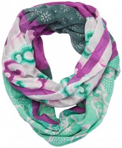 Sherpa - Women's Tseyang Infinity Scarf - Schal grau/rosa/türkis