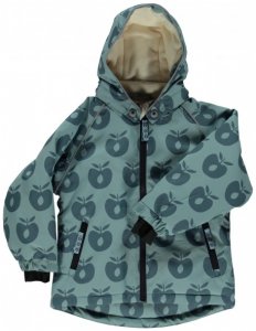 Smafolk - Boy's Winter Jacket with Apples - Winterjacke Gr 4-5 Years grau/türkis/schwarz