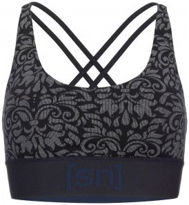 SuperNatural - Women's Motion Yoga Bra Printed Gr L;M;S;XL;XS schwarz/grau