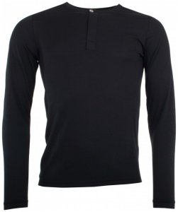 We Norwegians - Base One Henley - Merinounterwäsche Gr L schwarz
