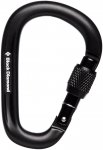 Black Diamond Pearlock Screwgate Karabiner (Größe One Size, schwarz)