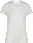 CMP Damen Striped Mesh T-Shirt (Größe XL, weiss)