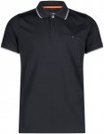 CMP Herren Piquet Polo T-Shirt (Größe XXL, schwarz)