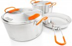 GSI Glacier Stainless Base Camper Medium Kochgeschirr (Größe ONE SIZE, silber)