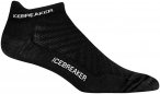 Icebreaker Herren Run+Ultra Light Micro Socken (Größe 39 , schwarz)