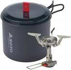 Soto Amicus Piezo Gaskocher/New River Kochtopf (Größe ONE SIZE, grau)