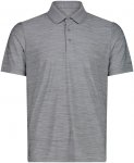 CMP Herren Melange Polo T-Shirt (Größe XL, grau)