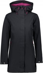 CMP W FIX Hood Long Jacket | Damen Freizeitjacke