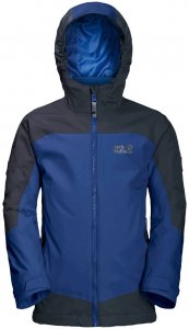 Jack Wolfskin Boys Akka 3in1 Jacket (Modell Winter 2017) | Größe 104 | Kinder Fleecejacke