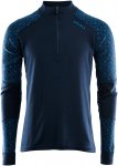 Aclima M Designwool Glitre Mock Neck Zip Blau | Herren Sweater